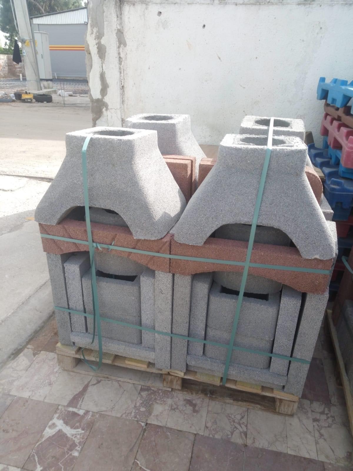 Üstten bacalı beton barbekü Üstten bacalı beton barbekü