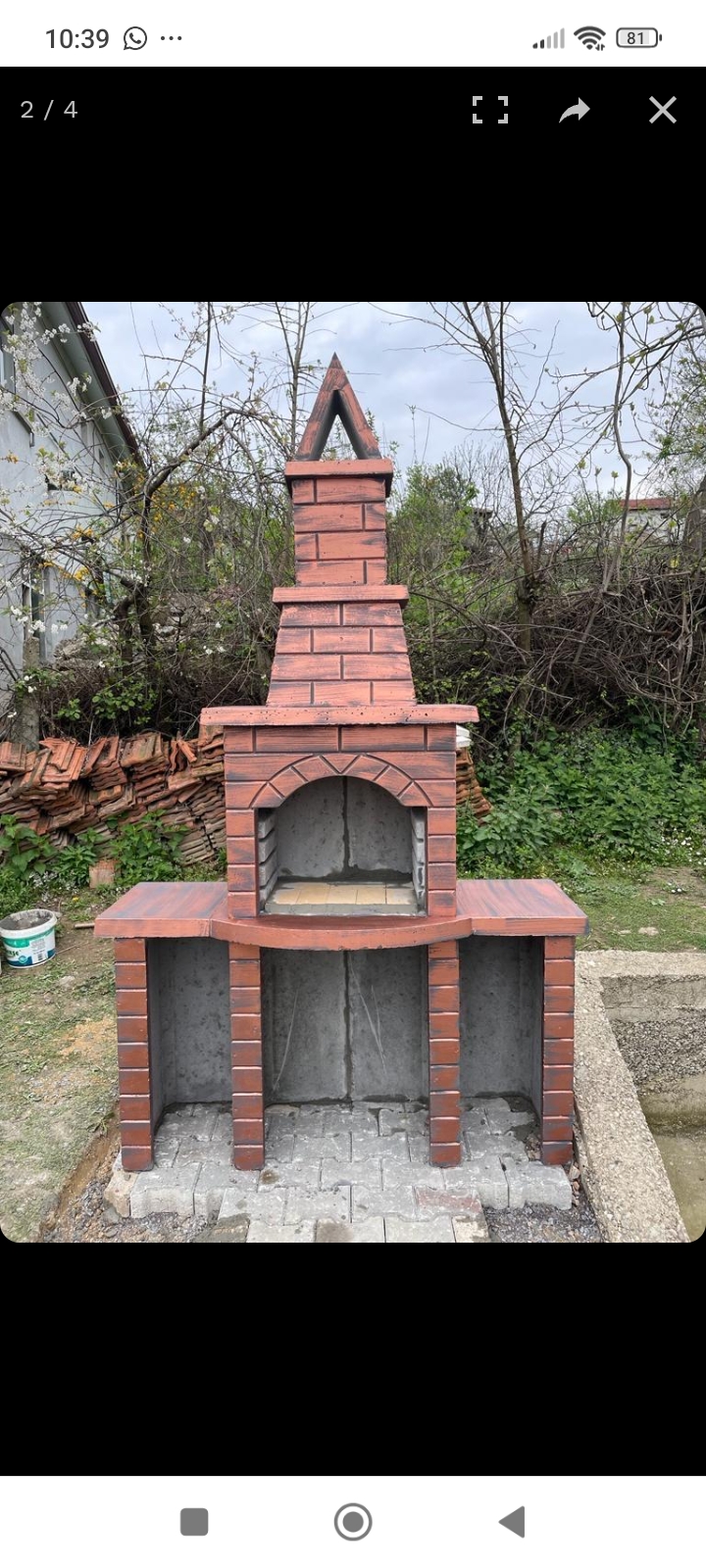 Çift Tezgahlı Beton Barbekü